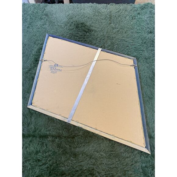 Vtg BUD ICE Draft Beer Budweiser USA Slanted Mirror Sign Anheuser Busch 22x25 - Picture 7 of 7